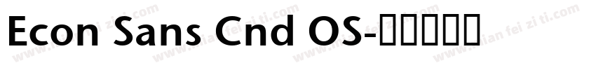 Econ Sans Cnd OS字体转换
